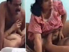 Mature uncle satisfies big boobs babe in steamy sex video