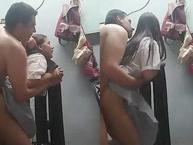 A student goes the extra mile to impress her teacher in this steamy video