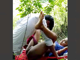Outdoor steamy action with Desi MMC