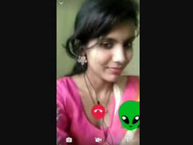 Blonde bombshell flaunts her breasts in a video call