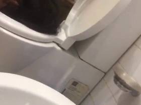 Tamil girl cleans the toilet with her mouth