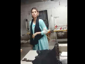 A beautiful Bihar girl gets rough sex in the atelier, captured on camera