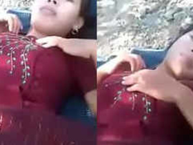 Desi couple has outdoor sex in public place