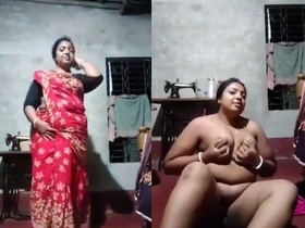 Fatty housewife gets naked and plays with her pussy