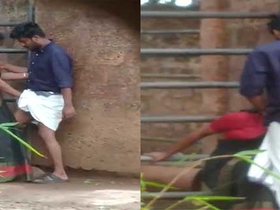 Daring South Indian couple has sex in the open
