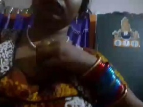 Salem's busty housewife Aunt shows off her boobs and stool