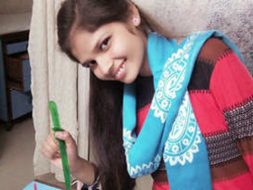 Indian babe giving a blowjob to her lover