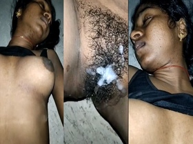 Tamil wife with unshaved pussy has sex with neighbor