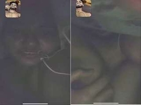Desi girl's video call turns naughty with boob reveal
