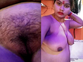 Naughty wife poses naked for lover in seductive selfies