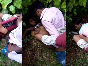 Rustic college student gets outdoor sex with MMC