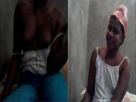 Busty Sri Lankan girl enjoys a bath and self-pleasure