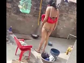 Desi Boudi's steamy video after taking a shower