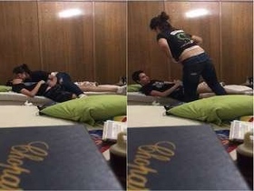 Beautiful girl performs oral sex on her partner