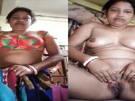 Bangla wife strips down to her lingerie in front of camera