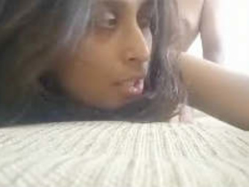 Desi's dorm room sex with her partner
