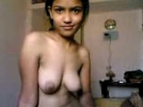 College student Desi and her boyfriend have a steamy hotel hookup