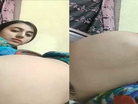 Naked Muslim girl from a village shows off her pretty body