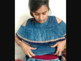 Girl decides to show off her body in front of the camera