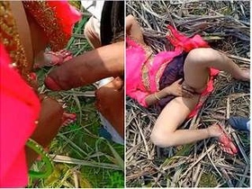 Horny wife gives husband a blowjob in the backyard