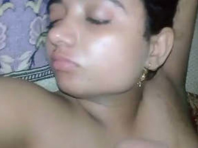 Lovely teen girl and her partner in intimate video