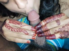 Blonde newlywed wife gives oral pleasure in steamy video
