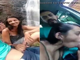 College student and professor share a passionate kiss in pool