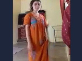 Mom in fone takes selfie video