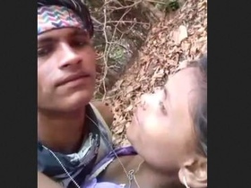 Outdoor sex in jungle village with horny couple