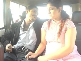 Sexy girlfriend gets fucked hard in the backseat of a car