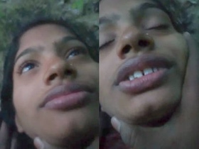 Indian college girl gets naughty outdoors