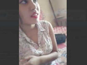 Beautiful girl reveals her breasts and gives a handjob to her math teacher