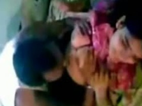 Big boobs and boob press in Indian village MMS scandal