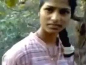 First-time outdoor sex with a stunning Bengali virgin in the jungle