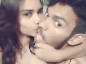 Indian couple in college share passionate moments
