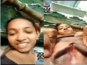 Desi babe from village stripping and pleasuring herself on camera
