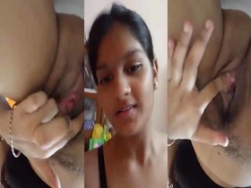Naughty babe masturbating for the first time