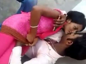 Indian couple's romantic outdoor encounter