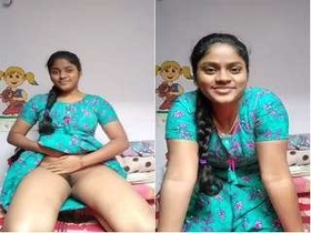Beautiful Indian girl displays her big butt and vagina