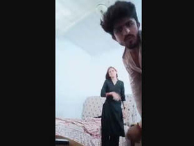Couple of South Asian descent engages in sexual activity in dorm room