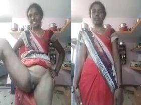 Telugu bhabhi strips naked and pleasures herself