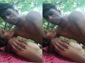 Desi girl takes a hard pounding outdoors