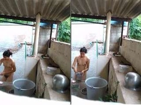 Desi beauty in candid camera: A steamy bathing experience