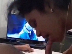 Indian stepmom gives a blowjob to her stepson
