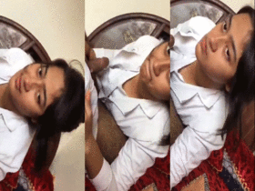 Busty college girl gets naughty in MMS video