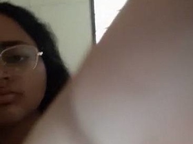 Desi woman enjoys nudity and self-love in the bathroom
