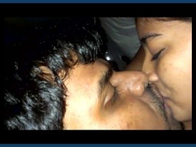 Telugu babe seductively sucks her breasts and strips naked