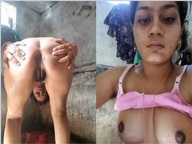 Anju Bhabhi from a Desi village strips naked