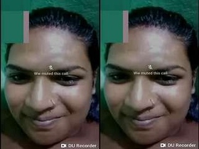 Hot Desi Bhabhi flaunts her boobs and pussy in video call