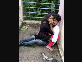 Desi couple enjoys outdoor sex in public